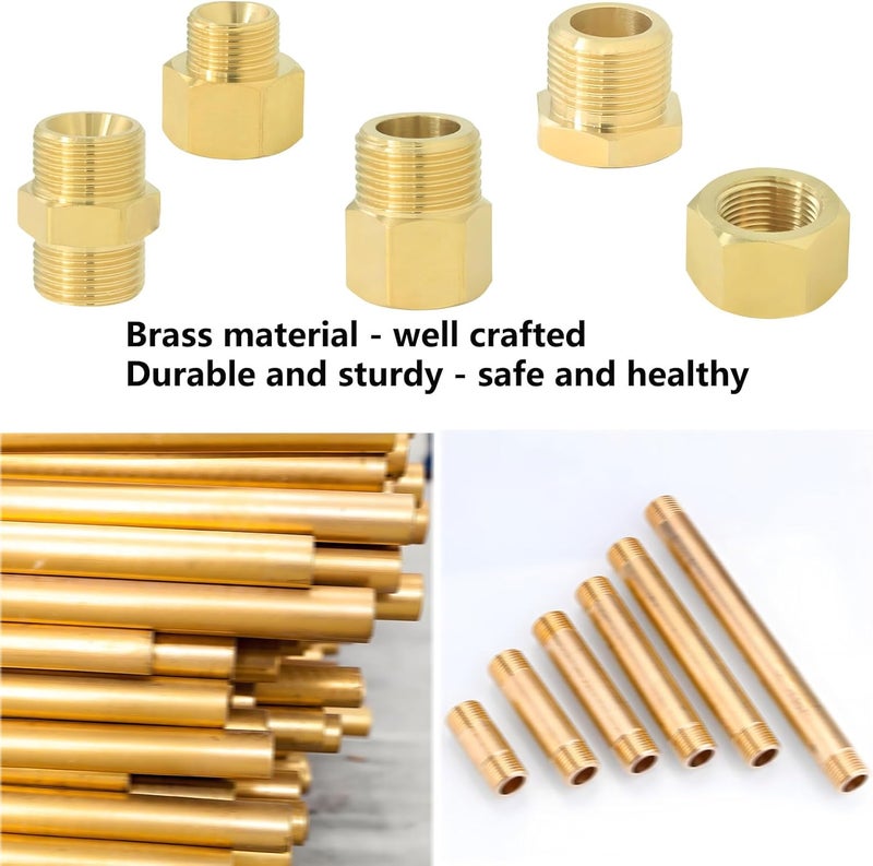 AimatRun 9/16" Female Threaded Plug End Cover, Brass Hex Socket End Cover Fitting, Blanked Stop Nut Cover, Globe Valve Cover. For angle valves, kitchen faucets, RV water pipe joints. 2 pieces. - Image 5